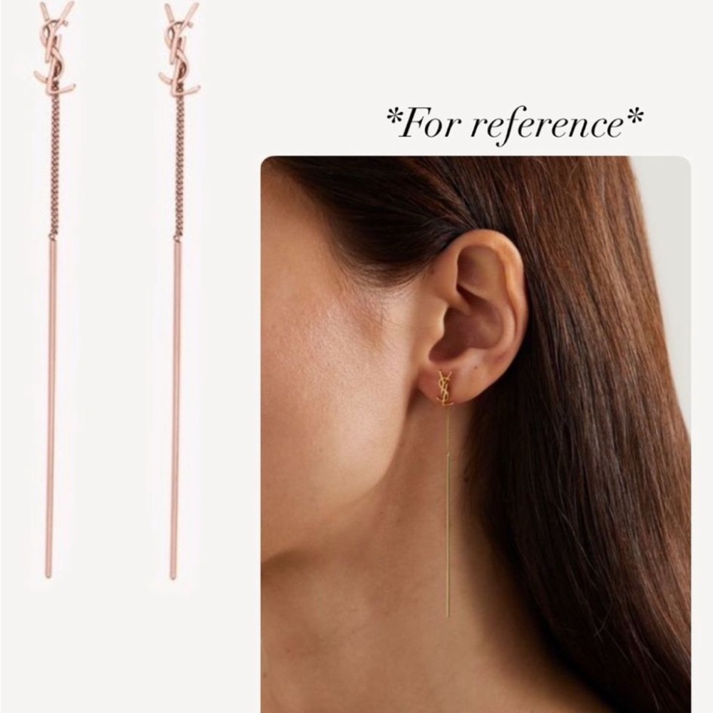 YSL cassandre threader earring